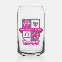Libra Verjaardagsembleem™ voor 1-23 oktober Blikvorm Glas