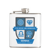 Libra Verjaardagswapen™ voor 23-30 september Heupfles (Voorkant)