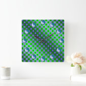 Libra & Water Goat Vierkante Klok (Huis)