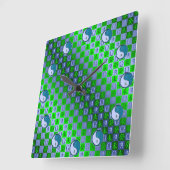 Libra & Water Goat Vierkante Klok (Hoek)