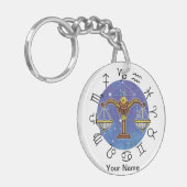 Libra - Waterman Dierenriem Acrylsleutelhanger Sleutelhanger (Voorkant Links)
