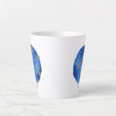 Libra Waterverf Night Sky Constellation Zodiac Latte Mok (Voorkant)