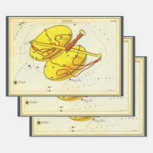 Libra Weegschaal Antieke Constellatie Urania's Spi Inpakpapier Vel