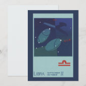 Libra Weegschaal Sterrenbeeld Vintage Zodiac Astro (Voorkant / Achterkant)