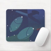 Libra Weegschaal Sterrenbeeld Vintage Zodiac Astro Muismat (Met muis)