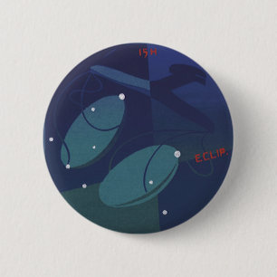 Libra Weegschaal Sterrenbeeld Vintage Zodiac Astro Ronde Button 5,7 Cm