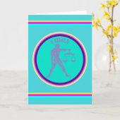 Libra wenskaart kaart (Gele Bloem)