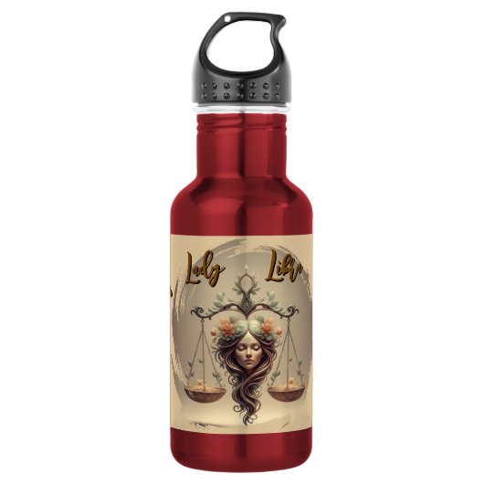 Libra Women – Elegant Zodiac Balance Design Waterfles (Voorkant)