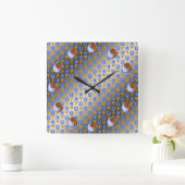 Libra & Wood Rat Vierkante Klok (Huis)