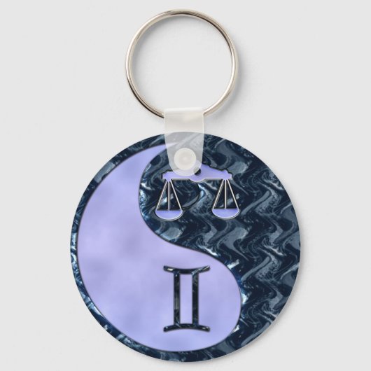 Libra Yin Yang Sleutelhanger (Voorkant)