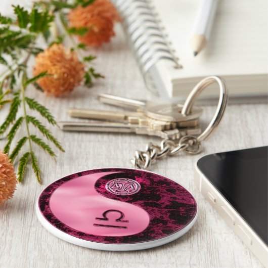 Libra Yin Yang Sleutelhanger (Zijkant)
