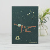 Libra Yoga Meisje Verjaardag Kaart (Staand voorkant)