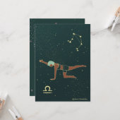 Libra Yoga Meisje Verjaardag Kaart (Voorkant / Achterkant in situ)
