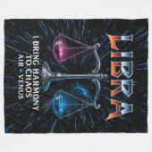 Libra Zodiac 80's Rock Band Geïnspireerd Astrologi Fleece Deken (Voorkant (Horizontaal))