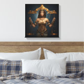 Libra Zodiac Art Canvas – Mechanica Astral Afdruk (Insitu (Slaapkamer))