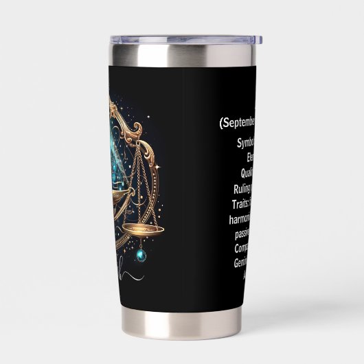 Libra Zodiac Art for September 23–October 22 Geïsoleerde Drinkbeker (Links)