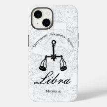 Libra Zodiac Astrology Personality White Custom