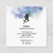 *~* LIBRA Zodiac Astrology Readings Rainbow Cosmic Vierkante Visitekaartje (Achterkant)