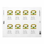 LIBRA ZODIAC BIRTHDAY Green Emerald Gold Etiket (Full Sheet)