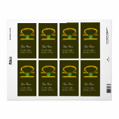 LIBRA ZODIAC BIRTHDAY Green Emerald Gold Etiket (Full Sheet)