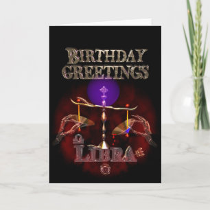 Libra Zodiac Birthday Greetings van Valxart Kaart