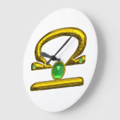 LIBRA ZODIAC BIRTHDAY JEWEL Emerald, Gold ,white Grote Klok (Hoek)