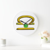 LIBRA ZODIAC BIRTHDAY JEWEL Emerald, Gold ,white Grote Klok (Huis)