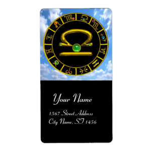 LIBRA ZODIAC BIRTHDAY JEWEL Green Emerald Gold Etiket