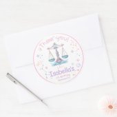 Libra Zodiac Birthday Ronde Sticker (Envelop)