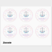 Libra Zodiac Birthday Ronde Sticker (Vel)