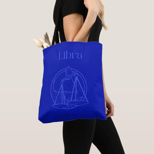 Libra Zodiac blue Canvas tas (Dichtbij)