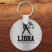 Libra Zodiac Button Sleutelhanger (Voorkant)