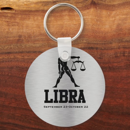Libra Zodiac Button Sleutelhanger (Voorkant)