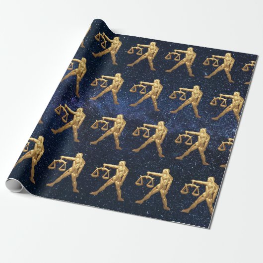 Libra Zodiac Cadeaupapier (Uitgerold)
