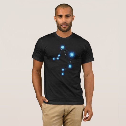 Libra Zodiac Constellation Stars T-shirt (Voorkant volledig)