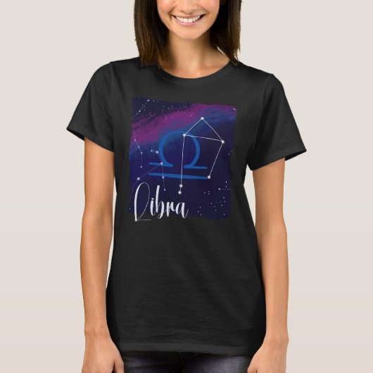 Libra Zodiac Constellation T-shirt (Voorkant)