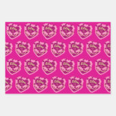 Libra Zodiac Coquette Hart Verjaardagstaart Inpakpapier Vel (Voorkant 2)