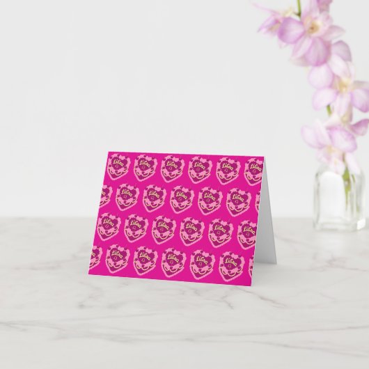 Libra Zodiac Coquette Hart Verjaardagstaart Kaart (Orchidee)