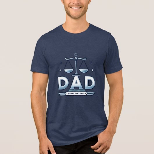 Libra Zodiac Dad T-Shirt (Voorkant)