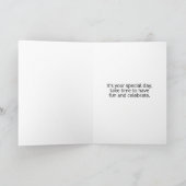 Libra Zodiac Fun Quote in Black and White Birthday Kaart (Binnen)