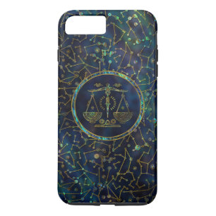 Libra Zodiac Gold Abalone op constellatie Case-Mate iPhone Case