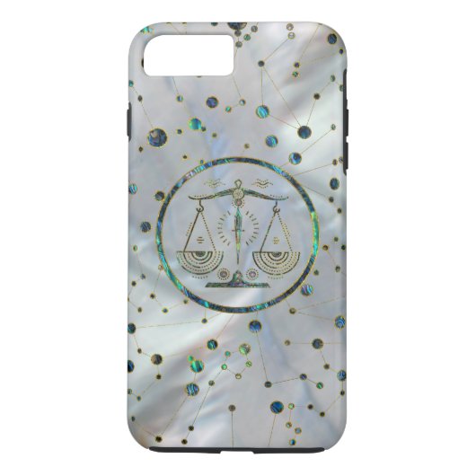 Libra Zodiac Gold Abalone op constellatie Case-Mate iPhone Case (Achterkant)