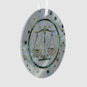 Libra Zodiac Gold Abalone op constellatie Ornament (voorkant)