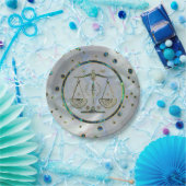 Libra Zodiac Gold Abalone op constellatie Papieren Bordje (Feest)