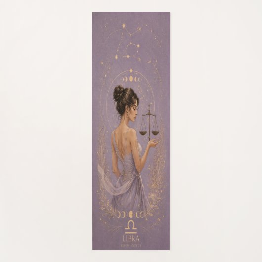 Libra Zodiac Hemel Yoga Mat (Voorkant)