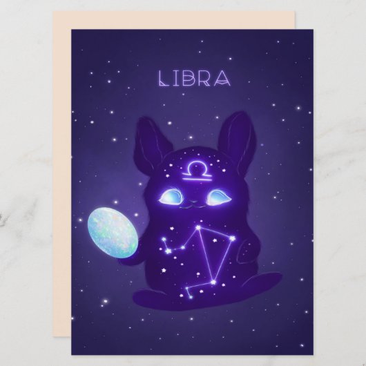 Libra Zodiac Monster - Funny Libra Zodiac Lover Menu (Voorkant / Achterkant)