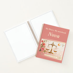 Libra Zodiac Notebook/Diary – Art Nouveau Notitieboek