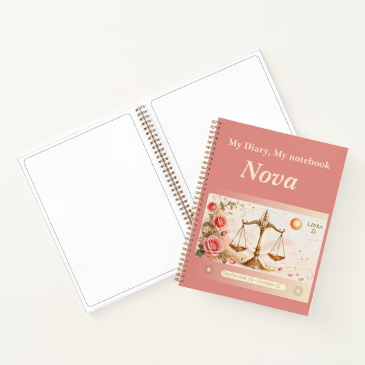 Libra Zodiac Notebook/Diary – Art Nouveau Notitieboek (Binnen)