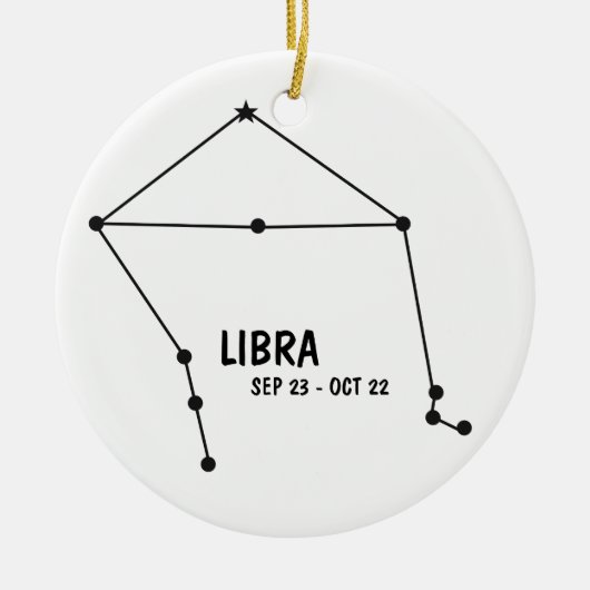 Libra Zodiac Ornament (Voorkant)