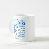 Libra Zodiac Personalized Traits Horoscope Koffiemok (Voorkant links)